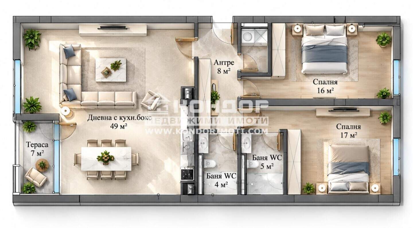 Dreizimmer Wohnung in Center, Plovdiv – Foto 2