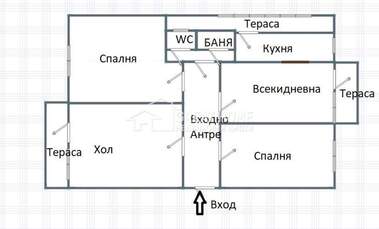 Πώληση - Διαμέρισμα σε Център,  Търговище