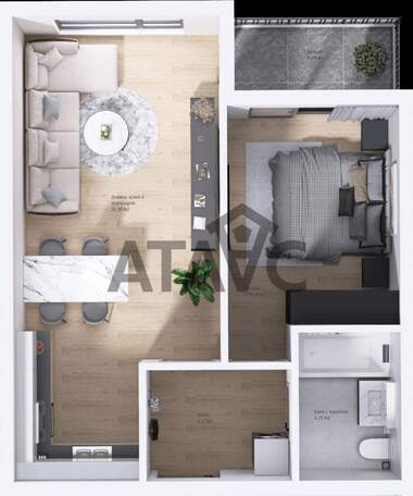 Satış - Apartman olarak Kiuçuk Parij,  Plovdiv