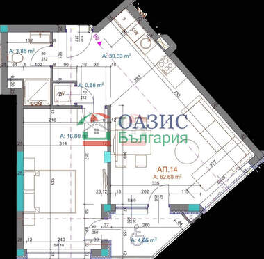 For sale - Apartment in Center,  Burgas