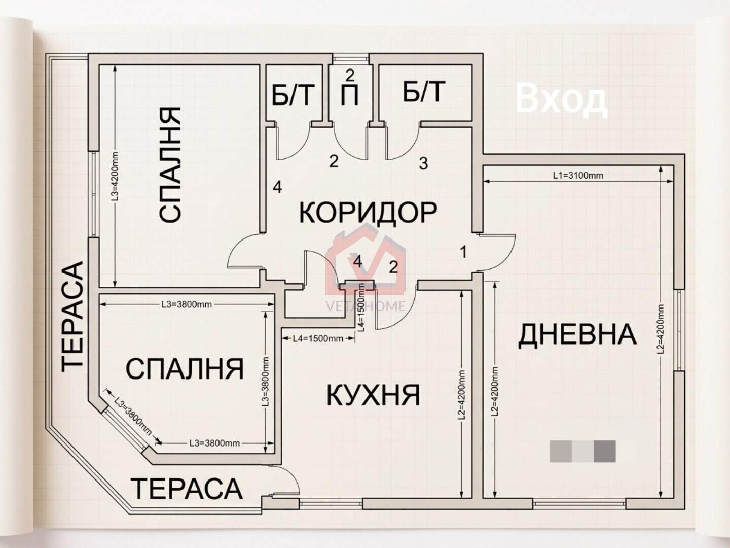 Dört odalı Apartman olarak Çatalca, Varna – fotoğraf 2