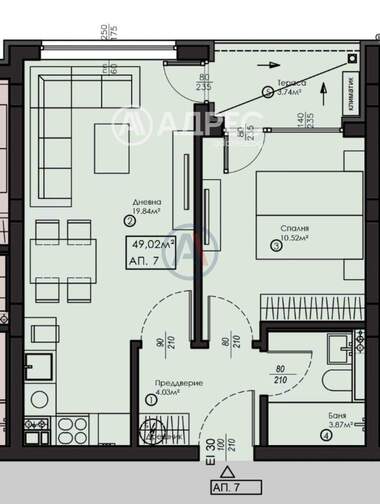Vânzare - Apartament în Malinova Dolina,  Sofia