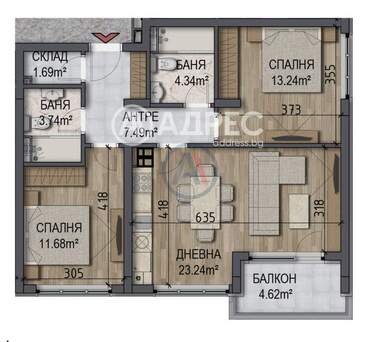 Verkauf - Wohnung in Owtscha Kupel,  Sovia
