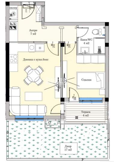 Satış - Apartman olarak Karşiaka,  Plovdiv