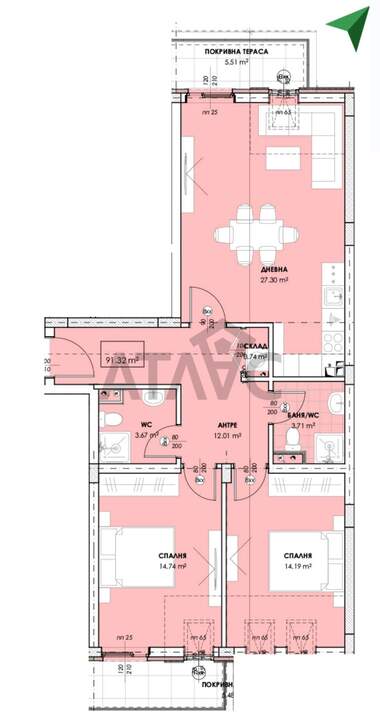 Satış - Apartman olarak Ostromila,  Plovdiv