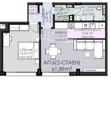 Verkauf - Wohnung in Owtscha Kupel,  Sovia