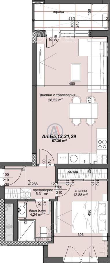 Verkauf - Wohnung in Trakia,  Plowdiw