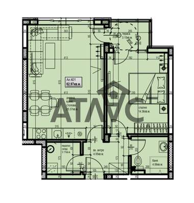 Satış - Apartman olarak Iujen,  Plovdiv