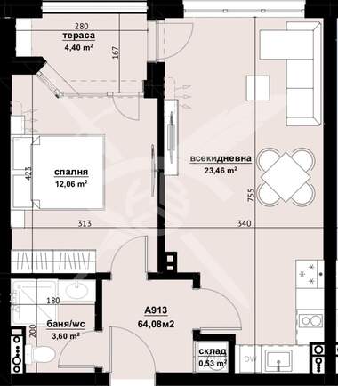 Satış - Apartman olarak Horizont,  Burgas