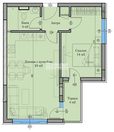 For sale - Apartment in Hristo Smirnenski,  Plovdiv