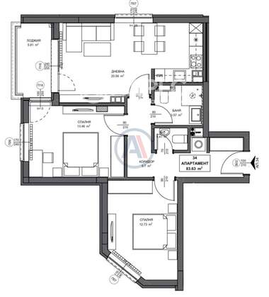 Satış - Apartman olarak Obelia 2,  Sofia