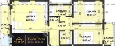 Продажа - Квартира в Остромила,  Пловдив