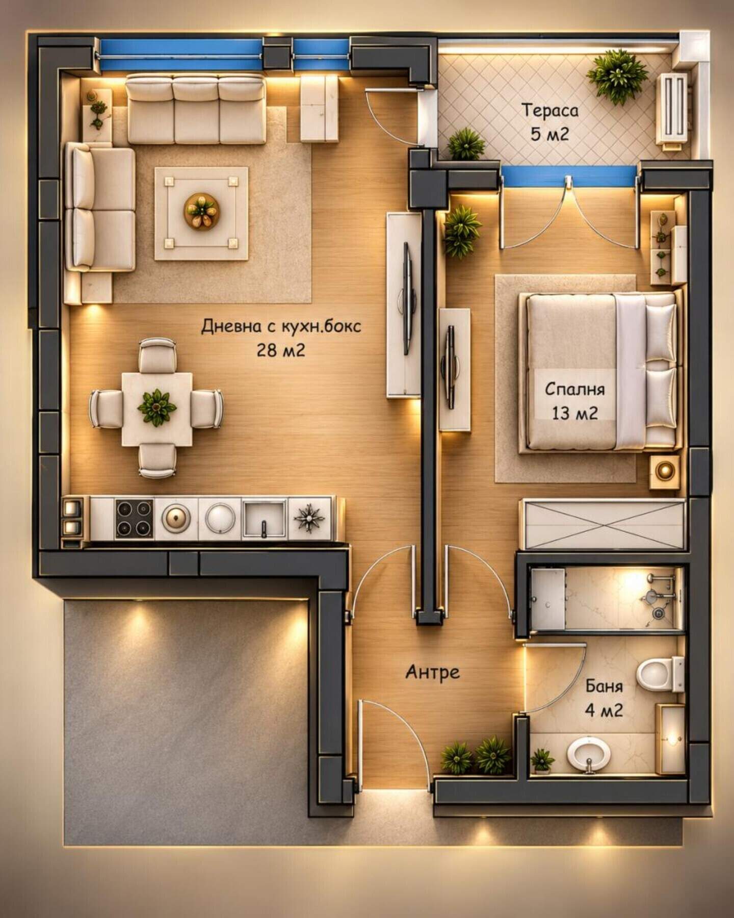 Cu două camere Apartament în Kărșiaka, Plovdiv – fotografia 3