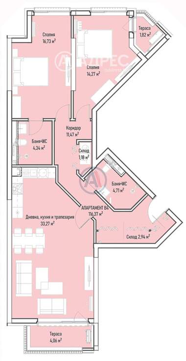 For sale - Apartment in Mladost-4,  Sofia