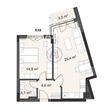 Verkauf - Wohnung in Owtscha Kupel 2,  Sovia