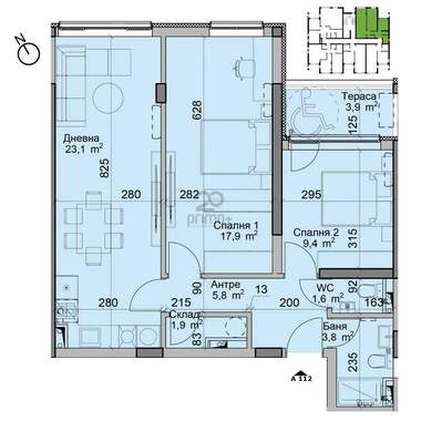 Vânzare - Apartament în Moderno Predgradie,  Sofia