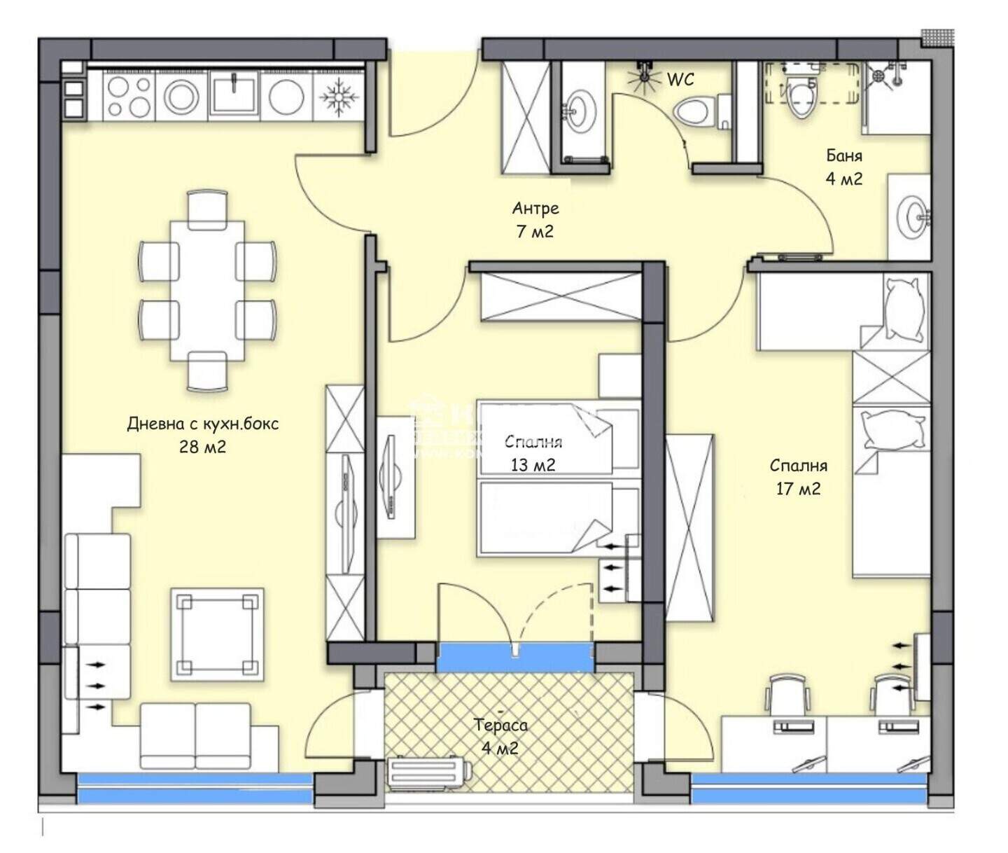 Cu trei camere Apartament în Kărșiaka, Plovdiv – fotografia 5