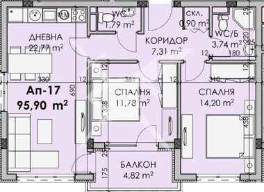 Vânzare - Apartament în Madika,  Burgas