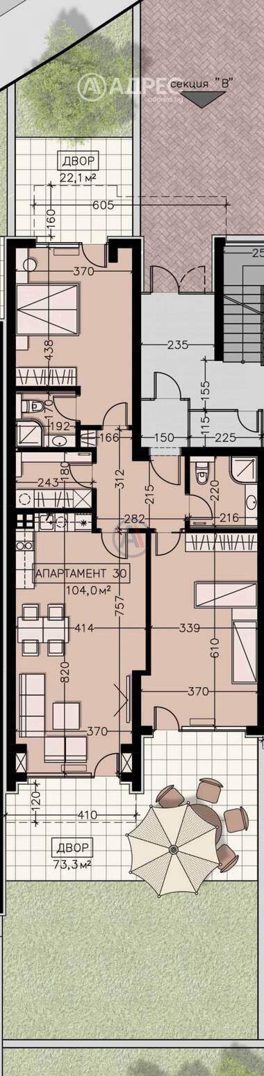 Satış - Apartman olarak Manastirski livadi-Iztok,  Sofia
