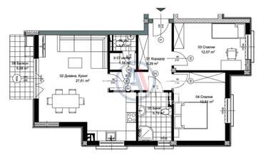 Vânzare - Apartament în Văzrajdane 3,  Varna