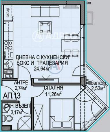 Satış - Apartman olarak Obelia 2,  Sofia