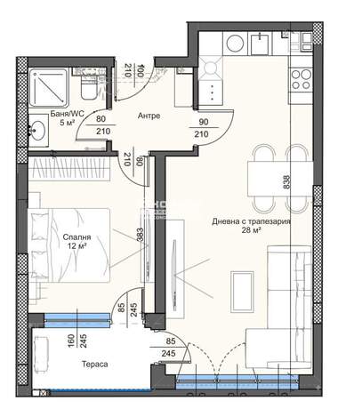Satış - Apartman olarak Trakia,  Plovdiv