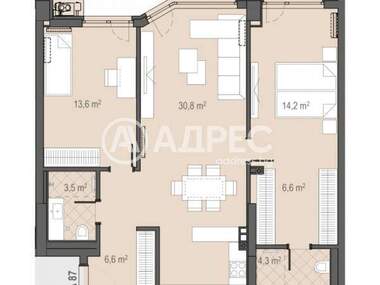 For sale - Apartment in Borovo,  Sofia