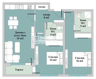 Satış - Apartman olarak Trakia,  Plovdiv