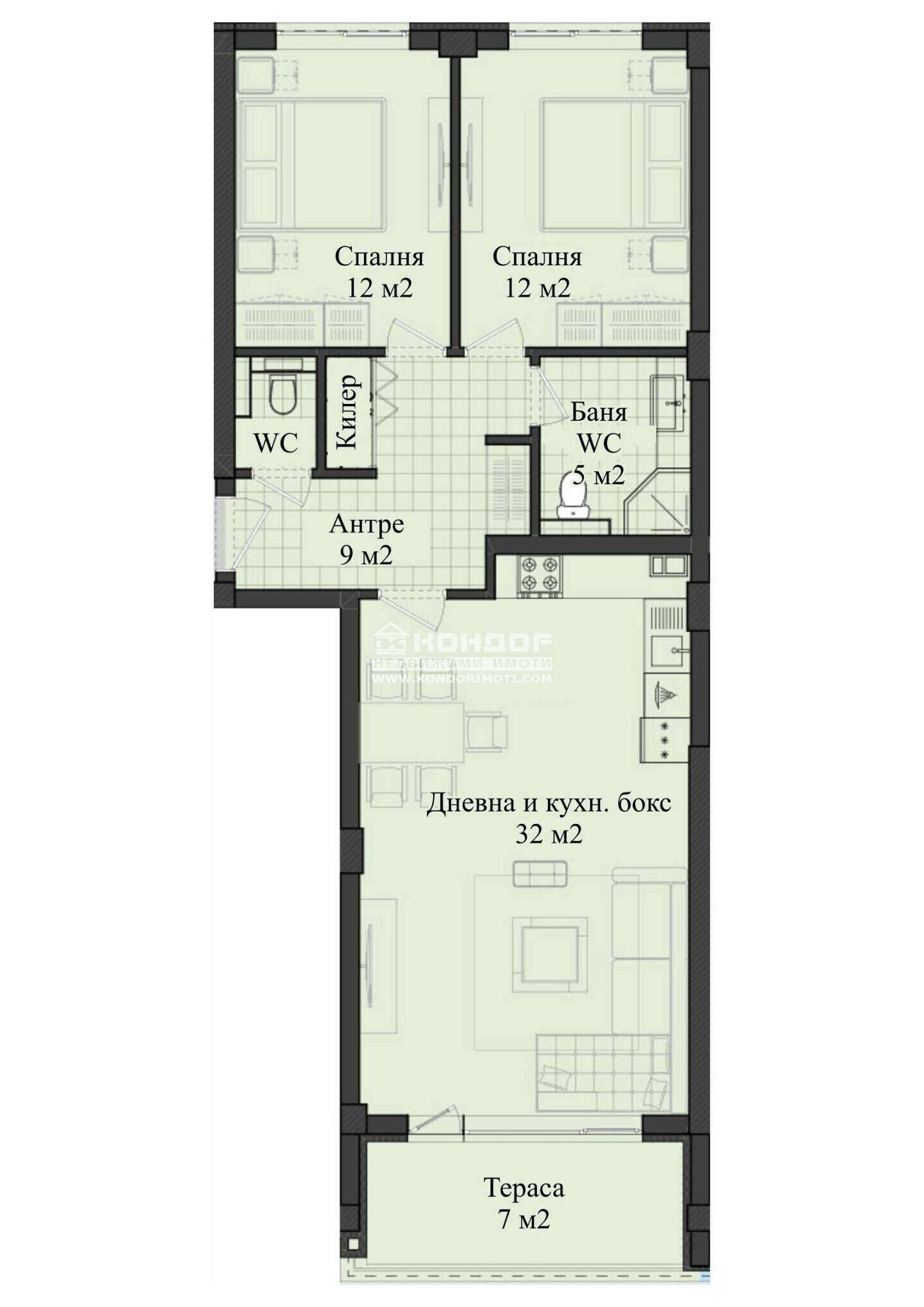 Cu trei camere Apartament în Kărșiaka, Plovdiv – fotografia 4