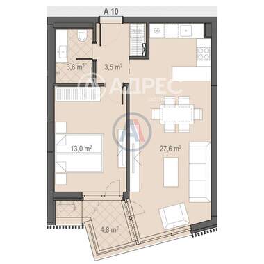 For sale - Apartment in Borovo,  Sofia