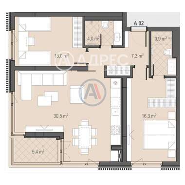 For sale - Apartment in Borovo,  Sofia