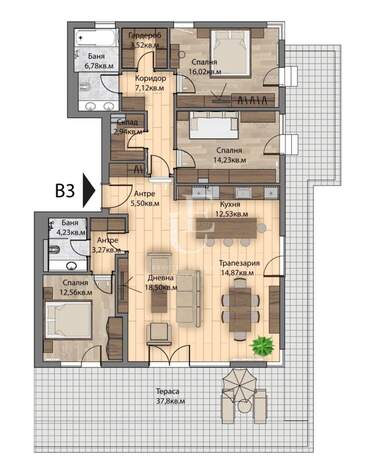Închiriere - Apartament în Simeonovo,  Sofia