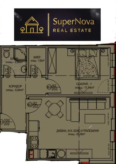Satış - Apartman olarak Mladejki halm,  Haskovo