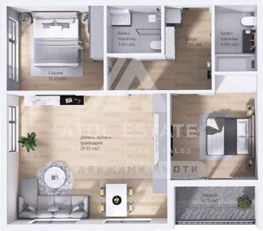 Vânzare - Apartament în Iujen,  Plovdiv