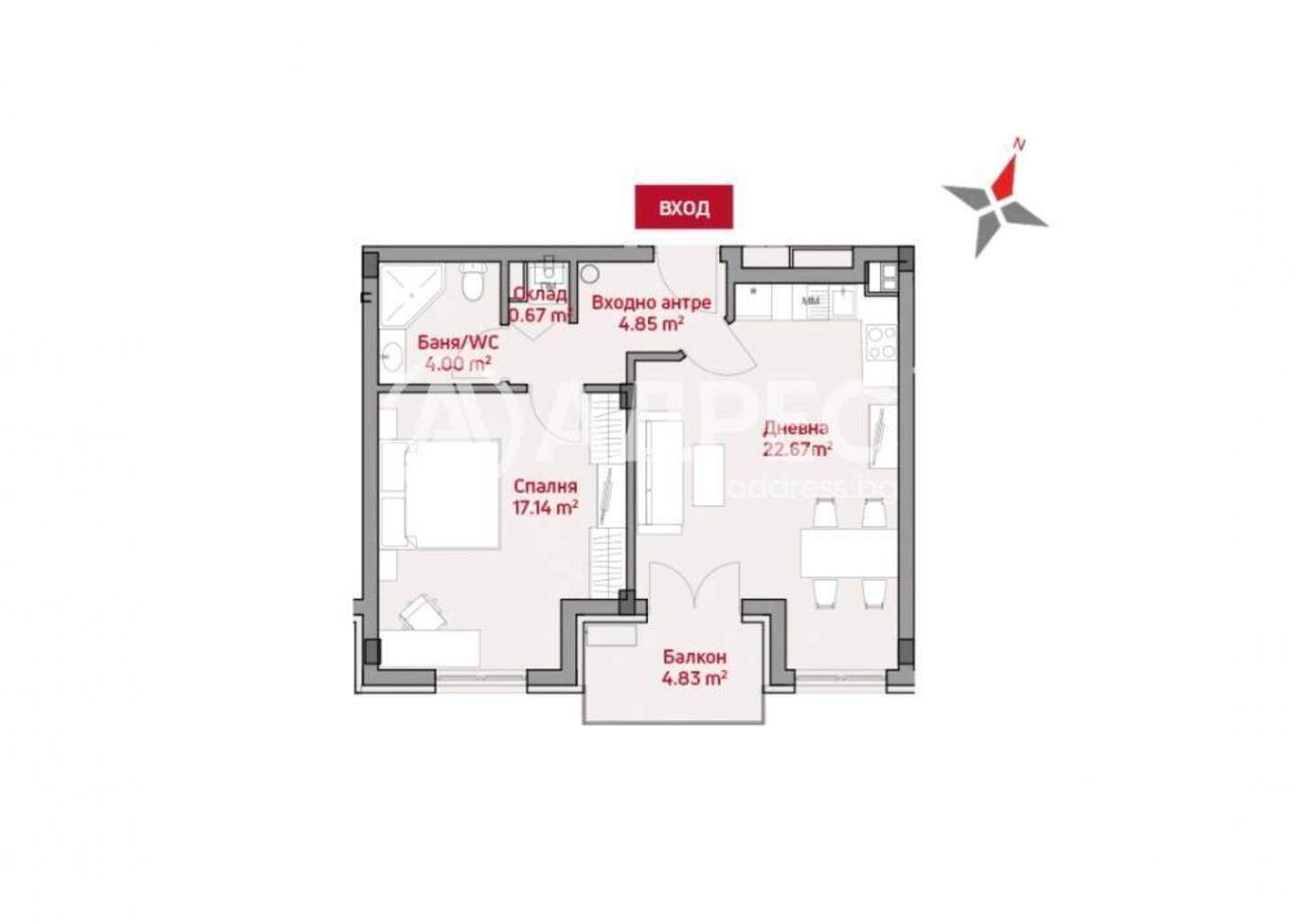 İki odalı Apartman olarak Manastirski livadi-Iztok, Sofia – fotoğraf 4