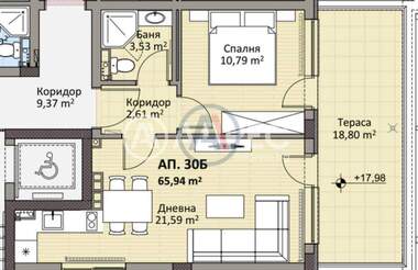 For sale - Apartment in Nadejda 2,  Sofia
