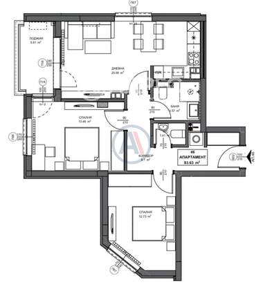 Satış - Apartman olarak Obelia 2,  Sofia