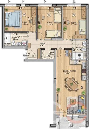 Verkauf - Wohnung in Kaysiewa gradina,  Warna