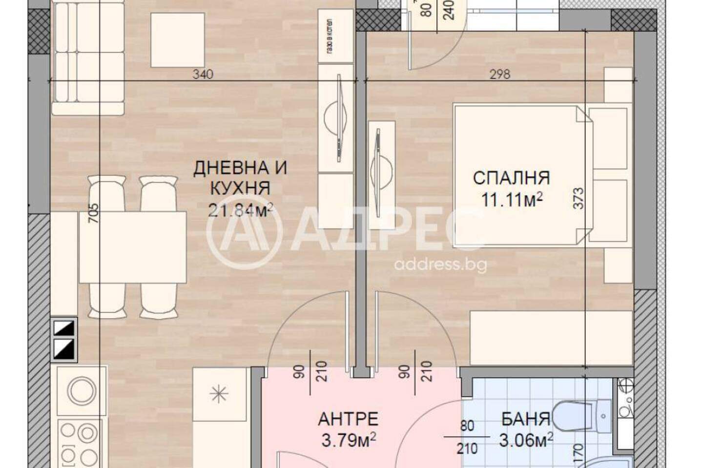 Двустаен Апартамент в Карпузица, София – снимка 3