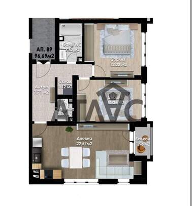 Vânzare - Apartament în Kiuceuk Parij,  Plovdiv