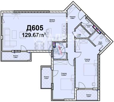 Satış - Apartman olarak Poligona,  Sofia