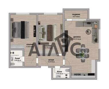 Satış - Apartman olarak Ostromila,  Plovdiv