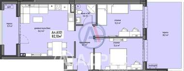For sale - Apartment in Promishlena zona - Sever,  Burgas
