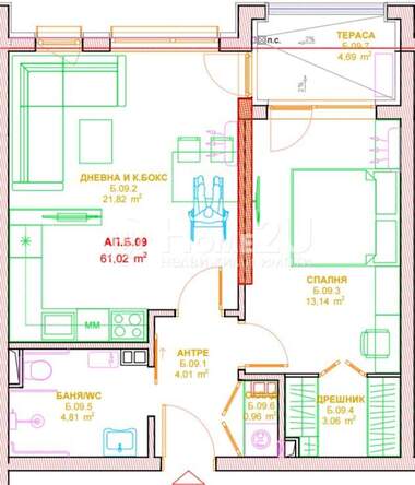 Satış - Apartman olarak Karnobat,  Burgas