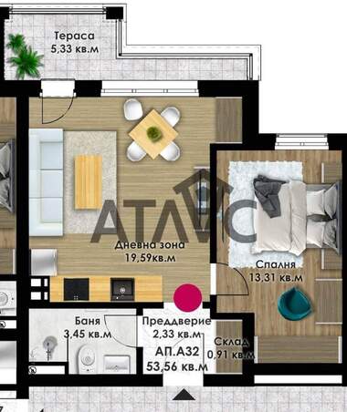 Satış - Apartman olarak Komatevski vazel,  Plovdiv