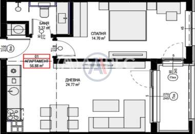 Vânzare - Apartament în Ovcea Kupel 2,  Sofia