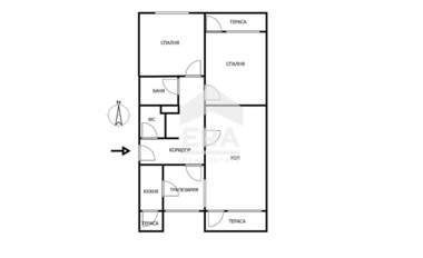 Verkauf - Wohnung in Polski Trambesch,  Weliko Tarnowo