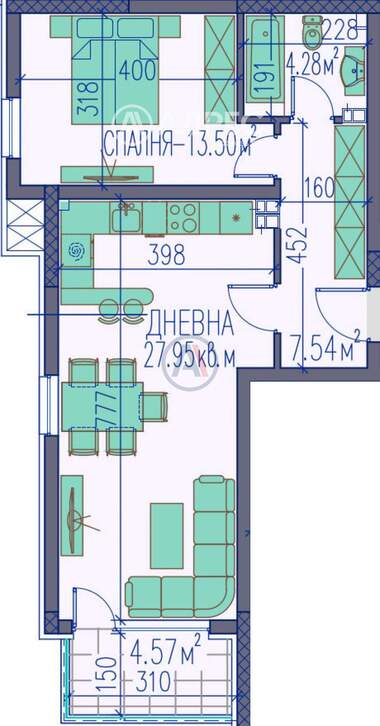 Satış - Apartman olarak Trakia,  Plovdiv