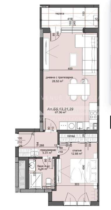 Satış - Apartman olarak Trakia,  Plovdiv