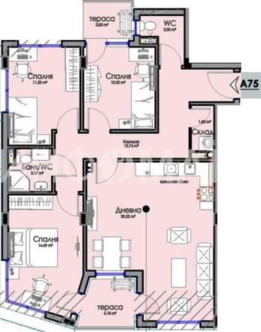 For sale - Apartment in Horizont,  Burgas
